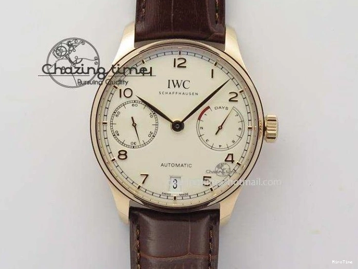 MIROTIME 0726 MoistureWicking Portuguese Real PR IW500704 ZF 1:1 Best Edition On Brown Leather Strap A52010 V 7311